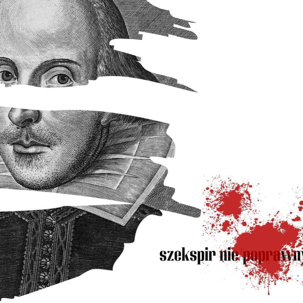 identyfikacja konferencji, wizerunek Szekspira z folio z nazwą konferencji